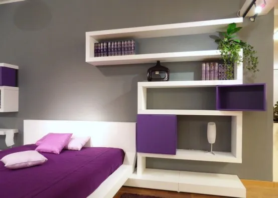 Relaxing purple bedroom design 1