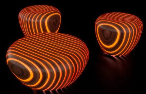 Outdoor furniture design which glows BrightWoods 02